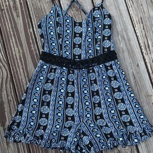 tribal pattern racer back romper!!